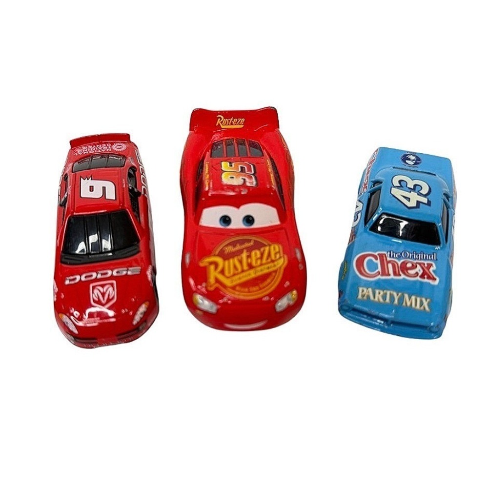 Die Cast Toy Cars Lot of 3 Lightning McQueen Barracuda Chex Mix